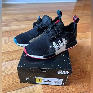 Boys Adidas brand new original box US size 4 NMD_R1 J Star Wars sneakers